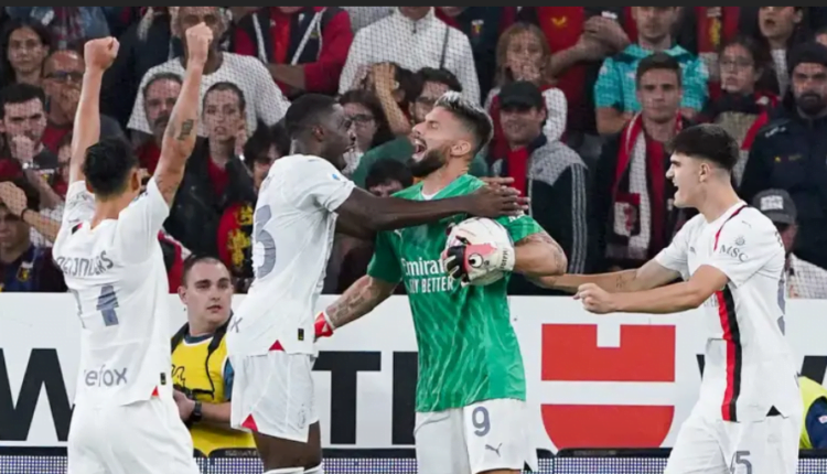 What a Wild Ending! Olivier Giroud Saves the Day as Both Goalkeepers Get Sent Off in AC Milan vs. Genoa Clash