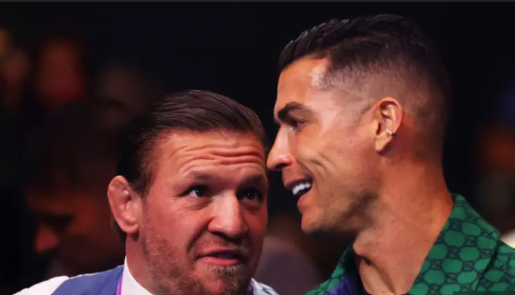 Cristiano Ronaldo and Conor McGregor Compare Watches at Joshua vs Wallin and Wilder vs Parker Fights