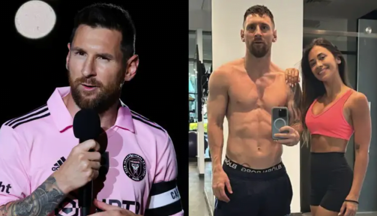 Lionel Messi looks to be in incredible shape as Inter Miami superstar posts photo from gym with wife Antonela Roccuzzo during MLS offseason