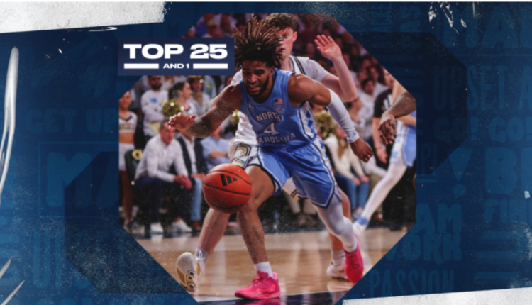 College basketball rankings: North Carolina, Tennessee slip in Top 25 And 1 after upsets create chaos