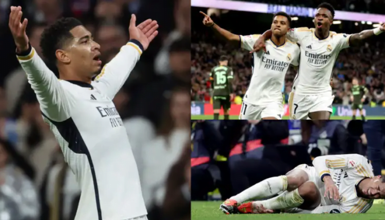 Real Madrid player ratings vs Girona: Vinicius Junior & Jude Bellingham run riot as Los Blancos close in on La Liga title - but serious injury to England star would be a devastating blow