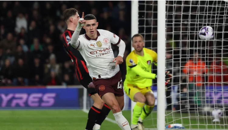 BOURNEMOUTH 0-1 MAN CITY: PHIL FODEN ON TARGET AS PEP GUARDIOLA'S SIDE CLOSE ON LIVERPOOL IN PREMIER LEAGUE