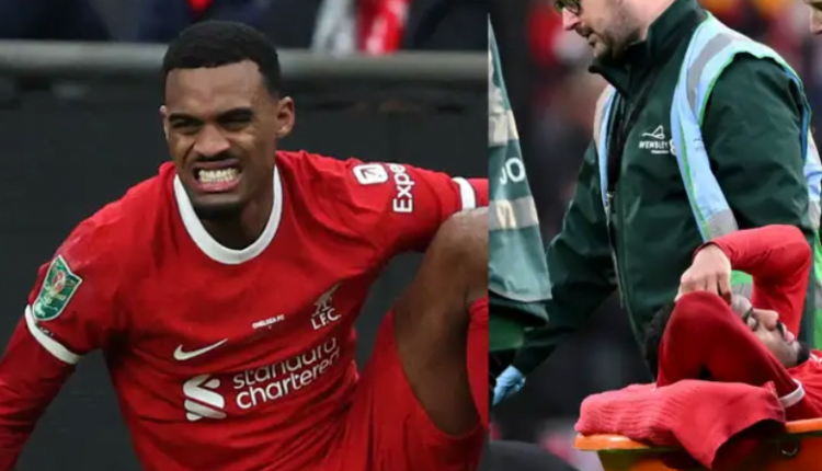 Liverpool are in injury HELL! Reds lose yet another player as Ryan Gravenberch is stretchered off in Carabao Cup final against Chelsea - leaving Jurgen Klopp apoplectic