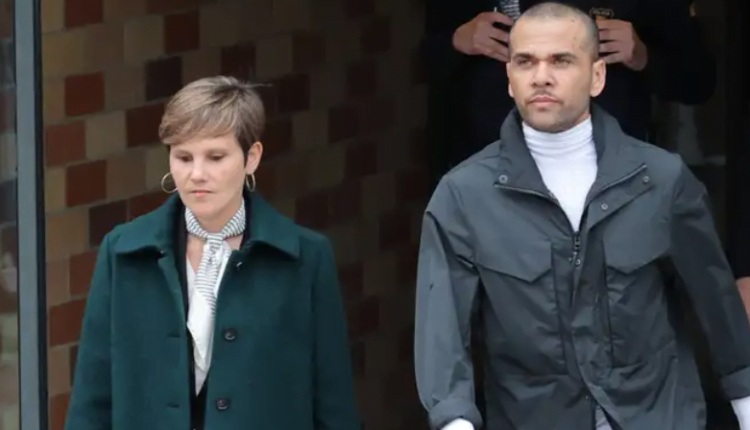 Dani Alves released from jail after finally paying €1m bail following rape conviction as ex-wife claims former Barcelona defender is 'dead' to her