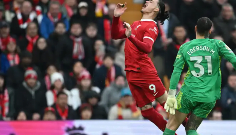 Explained: Why Ederson escaped red card for wiping out Darwin Nunez with rash tackle after poor back-pass from Nathan Ake - as Alexis Mac Allister equalises for Liverpool vs Man City with resulting penalty