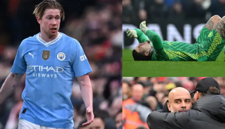 Man City player ratings vs Liverpool: What were Ederson and Nathan Ake thinking?! Awful error leads to Anfield draw as frustrated genius Kevin De Bruyne endures mixed afternoon