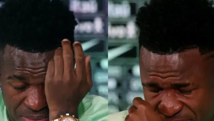 Real Madrid superstar Vinicius Jr breaks down in tears as he is quizzed on racial abuse ahead of Brazil's clash with Spain