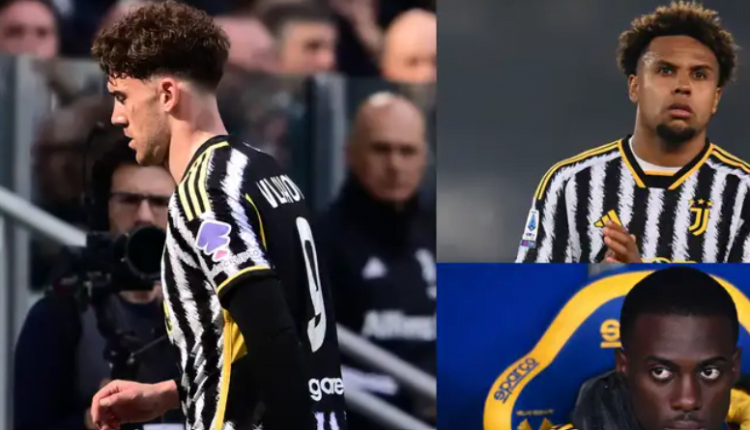 Dusan Vlahovic sees red! USMNT duo Weston McKennie and Timothy Weah have little say as Juventus forward sent off during frustrating draw against Genoa