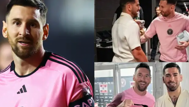 World champions unite! Lionel Messi leaves UFC title holder Ilia Topuria starstruck as El Matador attends Argentine’s return to MLS action with Inter Miami