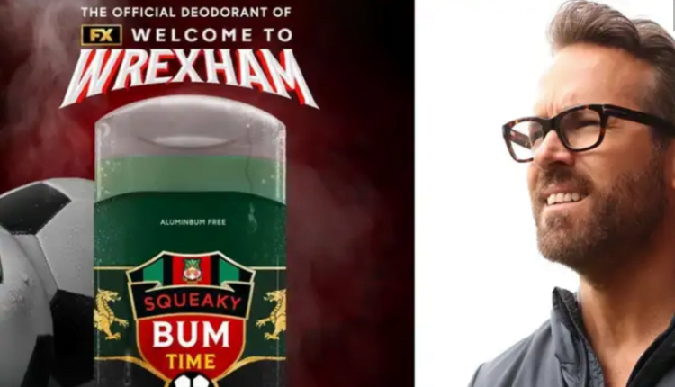 Ryan Reynolds endorses ‘Squeaky Bum Time’ deodorant at Wrexham as League Two promotion race shreds nerves of Hollywood co-owners
