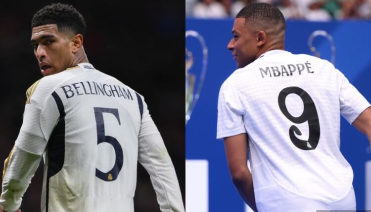 Mbappe shirt 9 is five times popular than Jude Billingham 5
