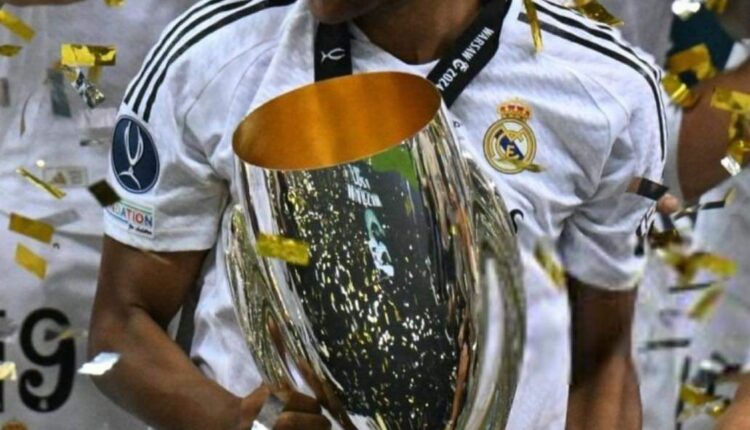 Kylian Mbappé Celebrates His First International Trophy with Real Madrid