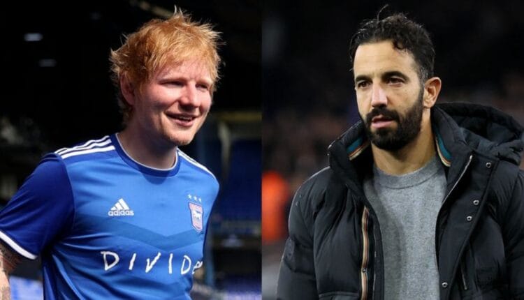 Rúben Amorim Reacts to Ed Sheeran's Sideline Interruption
