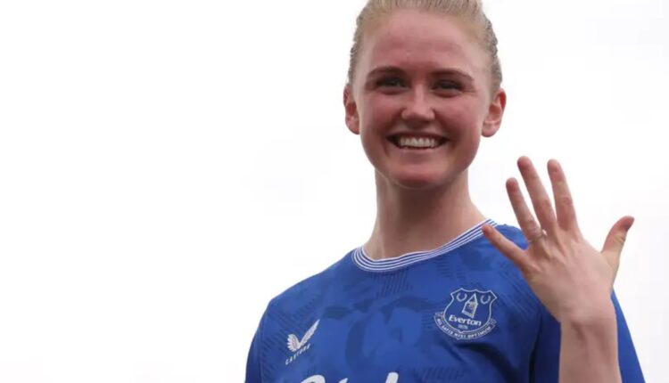 A post-match proposal! Everton star Rikke Madsen surprised as boyfriend asks her to marry him just minutes after Everton star's injury comeback