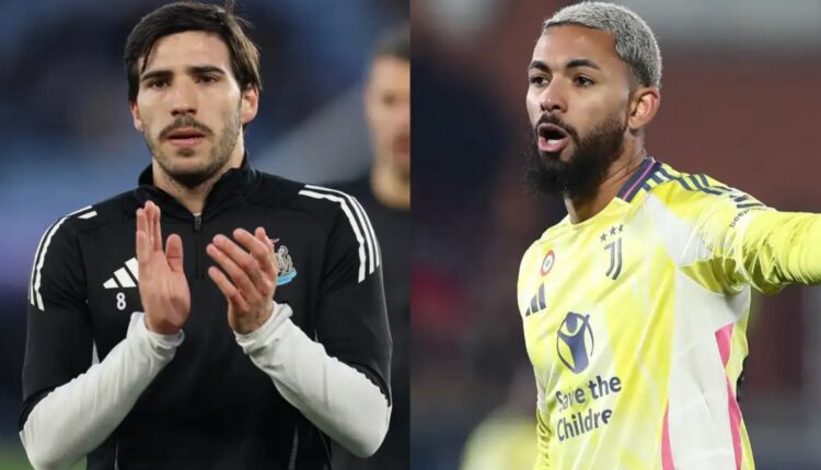 Juventus keen to use struggling Douglas Luiz as makeweight in transfer for Newcastle's Sandro Tonali - with Brazilian's girlfriend Alisha Lehmann left behind in Italy