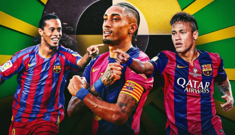 Where does Raphinha rank among Ronaldinho, Neymar and Barcelona's top 10 greatest Brazilians?