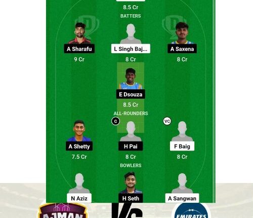 AJM vs EMB Dream11 Prediction- Team- Live Cricket Score | Today Match 36