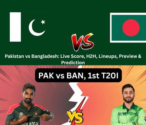 Pakistan vs Bangladesh: Live Score, H2H, Lineups, Preview & Prediction