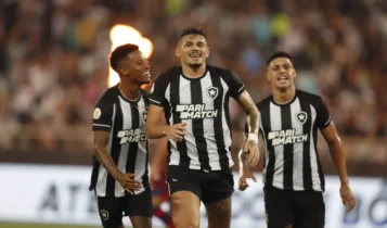 Tiquinho Soares celebrates another goal for Botafogo — Photo: Marcelo de Jesus