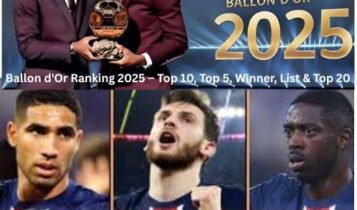 Ballon d’Or 2025 Winner Top 5 Top 10 and Top 20 List