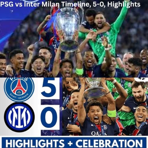 PSG vs Inter Milan Timeline 5-0 Highlights