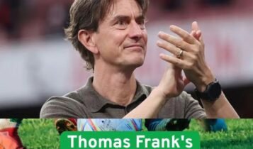 Thomas Frank signing contract at Tottenham